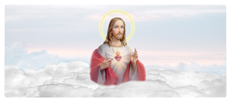 DNSEMP-L-109-WT Sacred Heart Clouds White